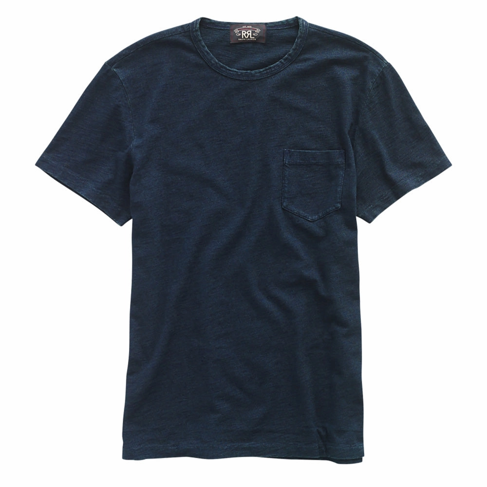 RRL by Ralph Lauren Pocket T-Shirt Indigo henley shirts online
