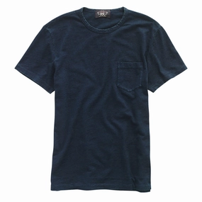 RRL by Ralph Lauren Pocket T-Shirt Indigo henley shirts online