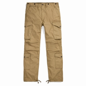 RRL by Ralph Lauren Regiment Poplin Cargo Trouser Dark Khaki mens joggers promo code