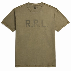 RRL By Ralph Lauren S/S Graphic T Shirt New Olive henley shirts online