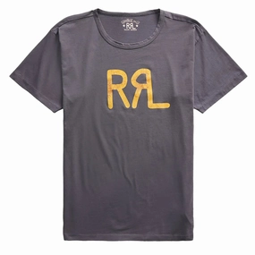 RRL by Ralph Lauren S/S Logo T-Shirt Navy henley shirts online