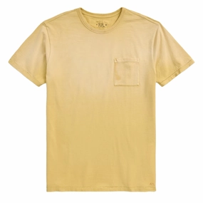 RRL By Ralph Lauren S/S Pocket Tee Short Sleeve T-Shirt Wicket Yellow henley shirts online