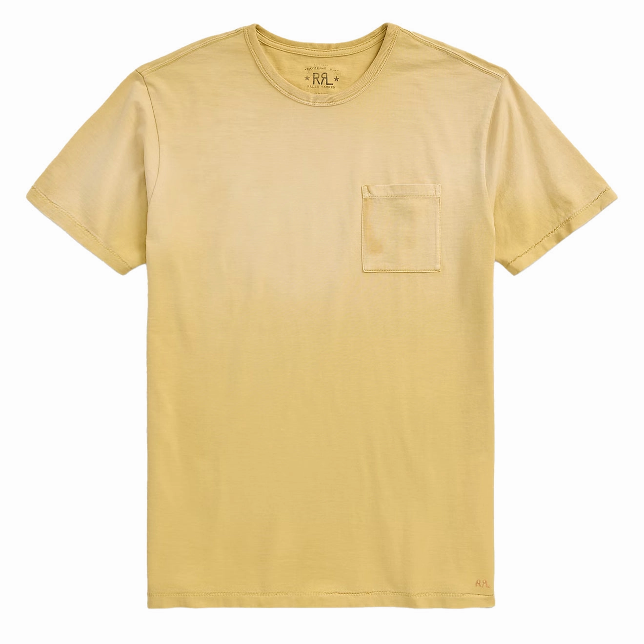 RRL By Ralph Lauren S/S Pocket Tee Short Sleeve T-Shirt Wicket Yellow henley shirts online