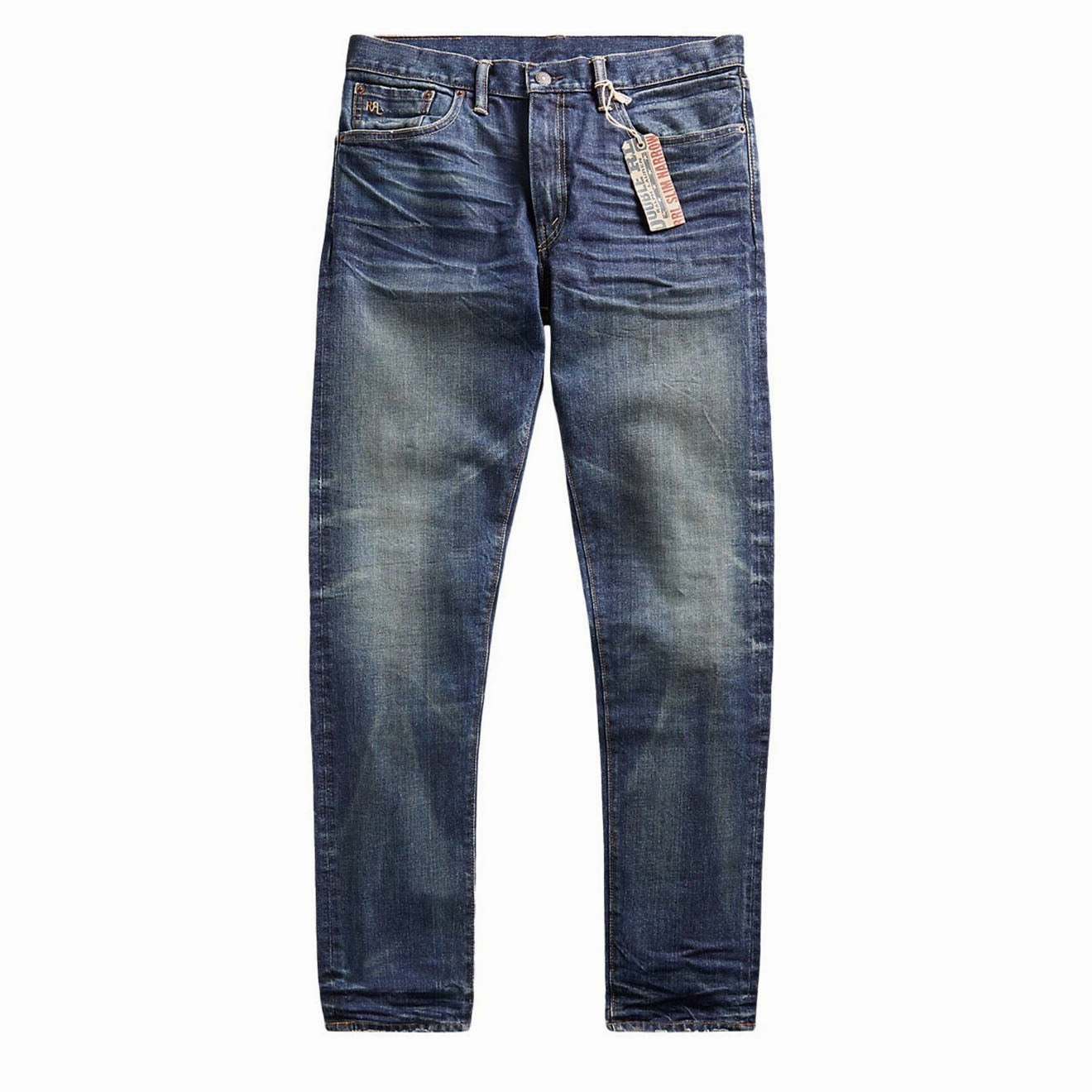 RRL by Ralph Lauren Slim Narrow Fit Stretch Denim Blue mens joggers promo code