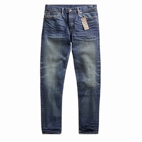 RRL by Ralph Lauren Slim Narrow Fit Stretch Denim Blue mens joggers promo code