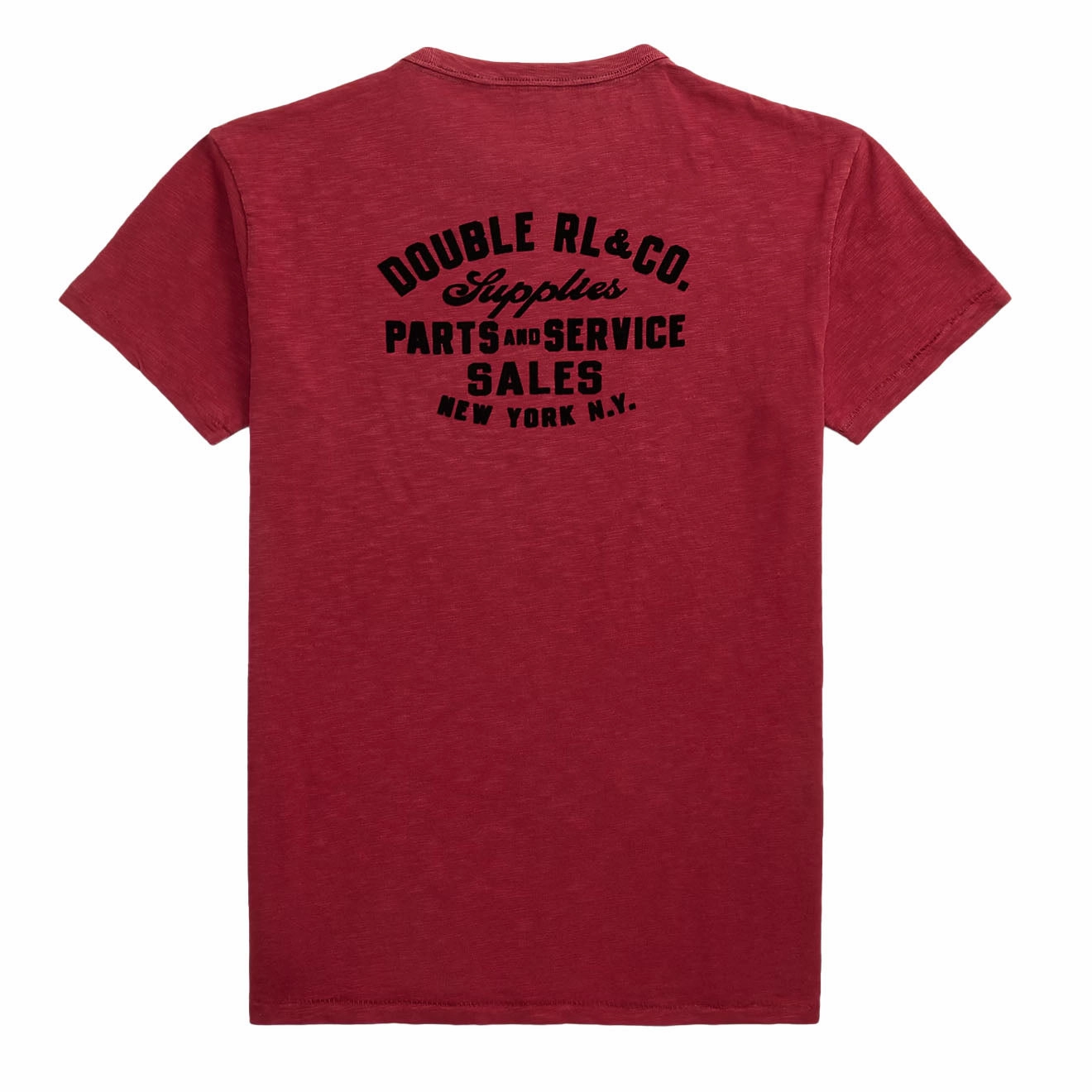 RRL By Ralph Lauren Slub Jersey Graphic T-Shirt Burgundy