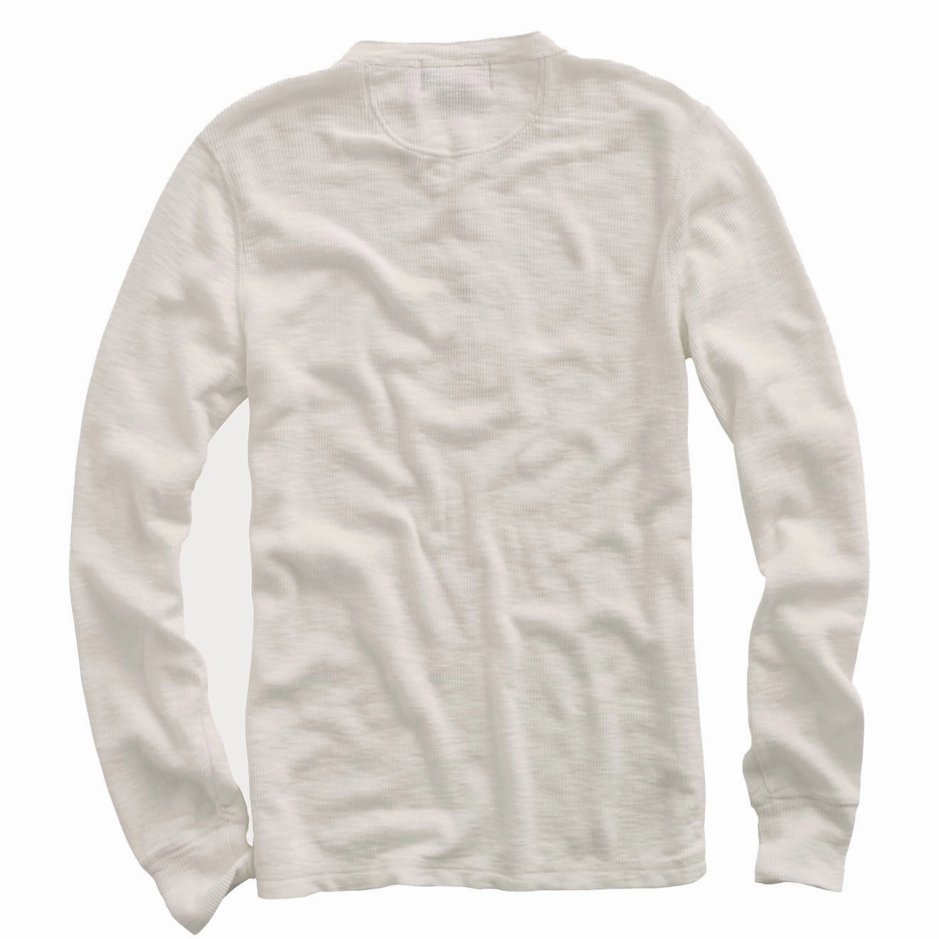RRL By Ralph Lauren Waffle-Knit Henley Shirt Paper White