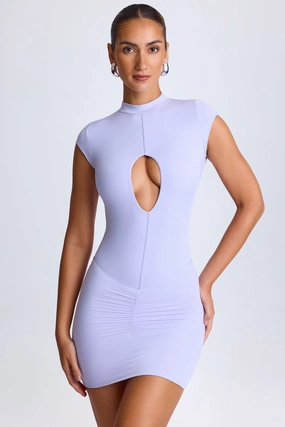 Ruched Mini Skirt in Soft Lilac Bottoms Womens - women's pants clearance