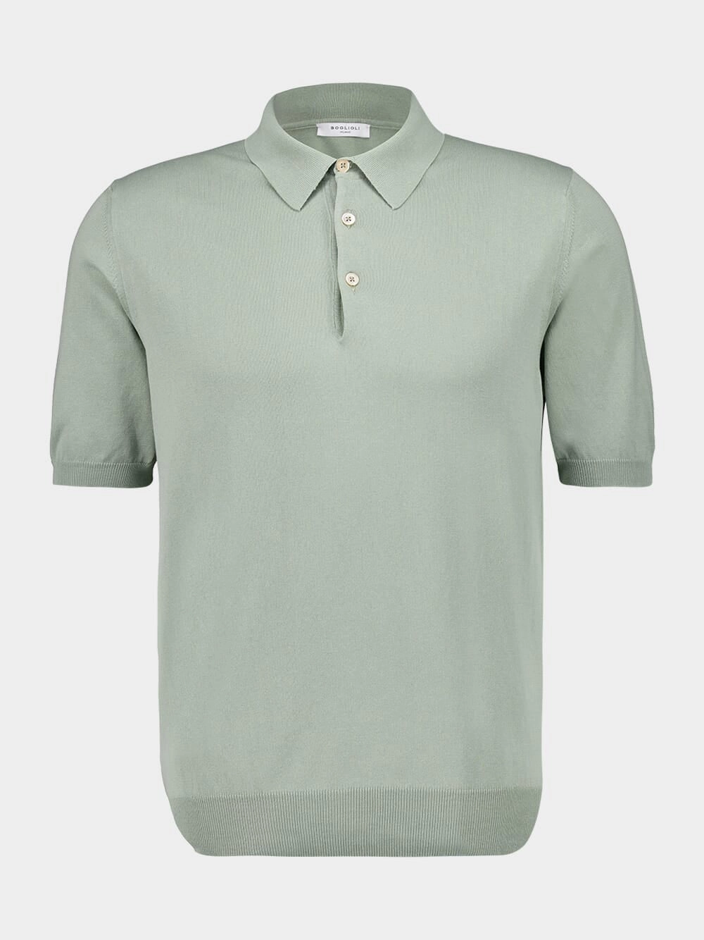 Sage Green Regular-Fit Cotton Polo Tops Mens - men's t-shirts outlet