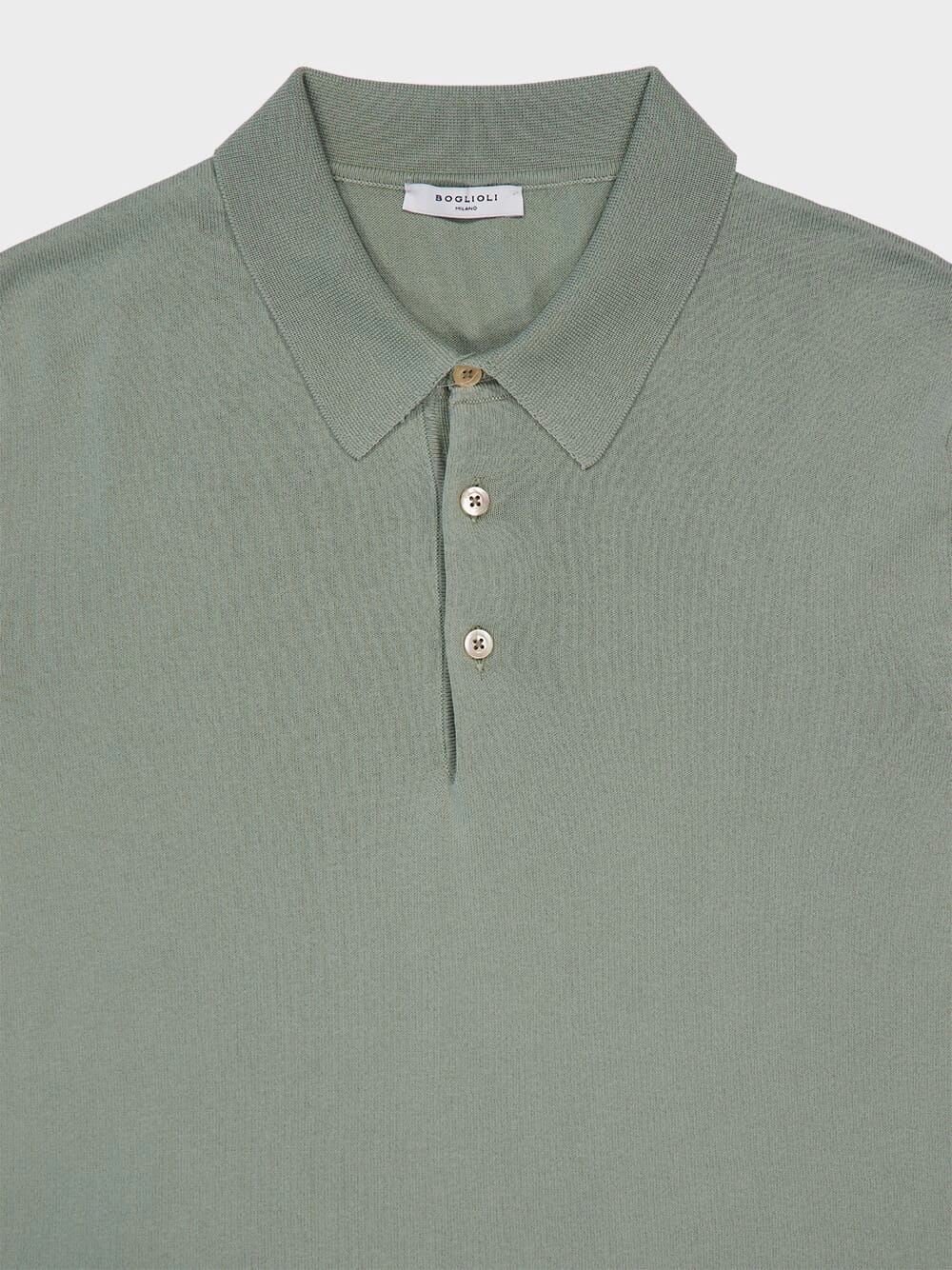 Sage Green Regular-Fit Cotton Polo