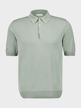 Sage Green Regular-Fit Cotton Polo Tops Mens - men's t-shirts outlet