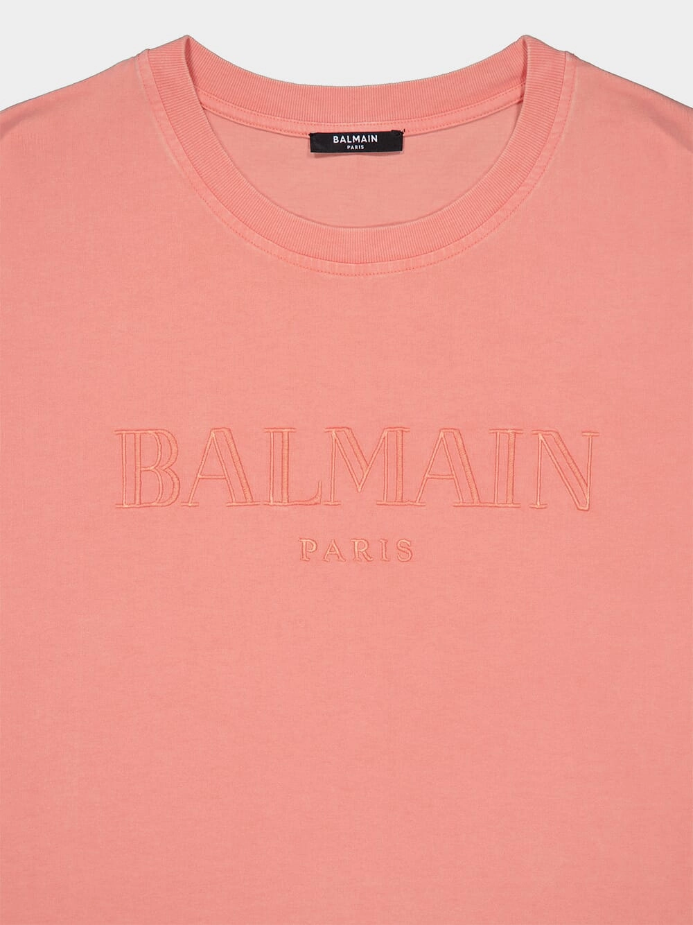 Salmon Vintage Balmain Embroidered T-Shirt