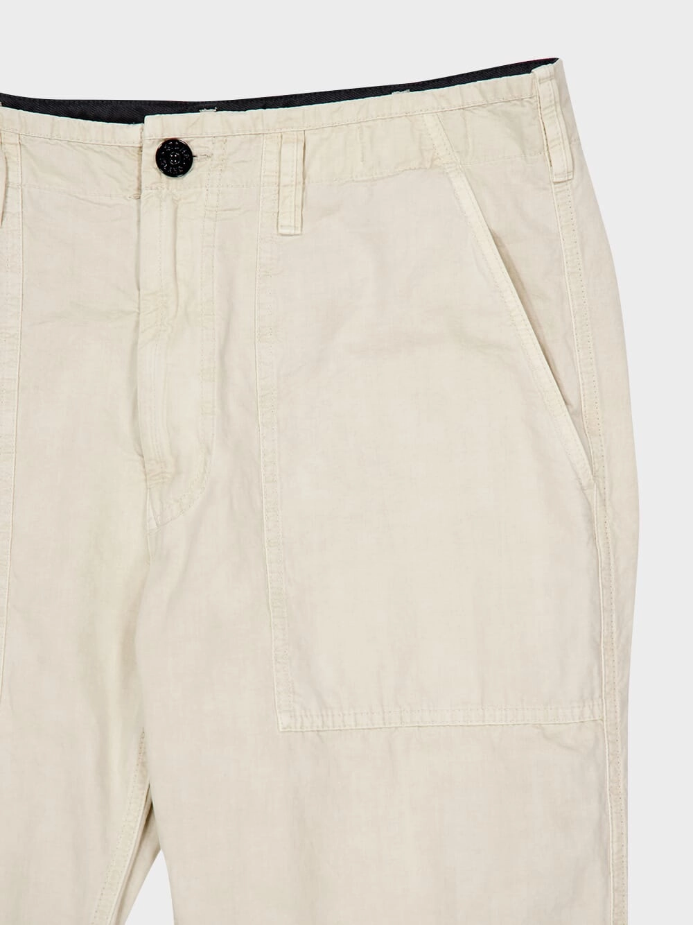 Sand Beige 'Old' Effect Fatigue Trousers