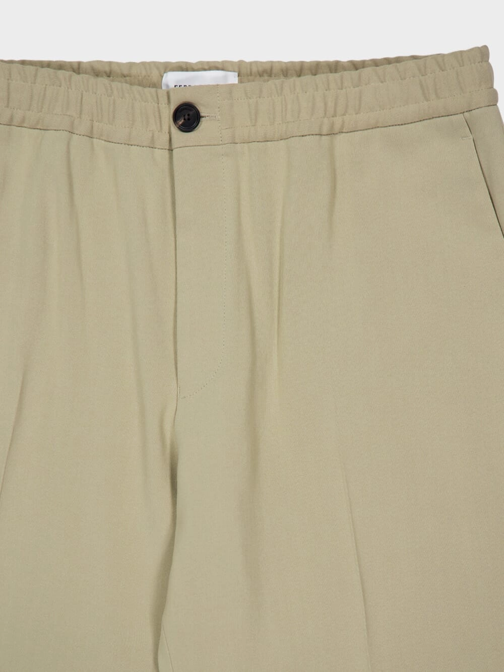 Sand Casual Fit Crepe Trousers