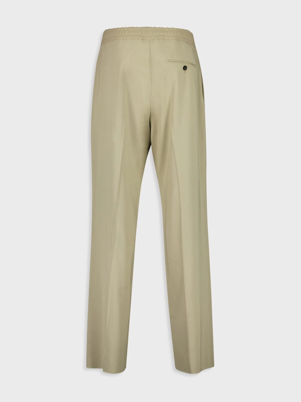 Sand Casual Fit Crepe Trousers