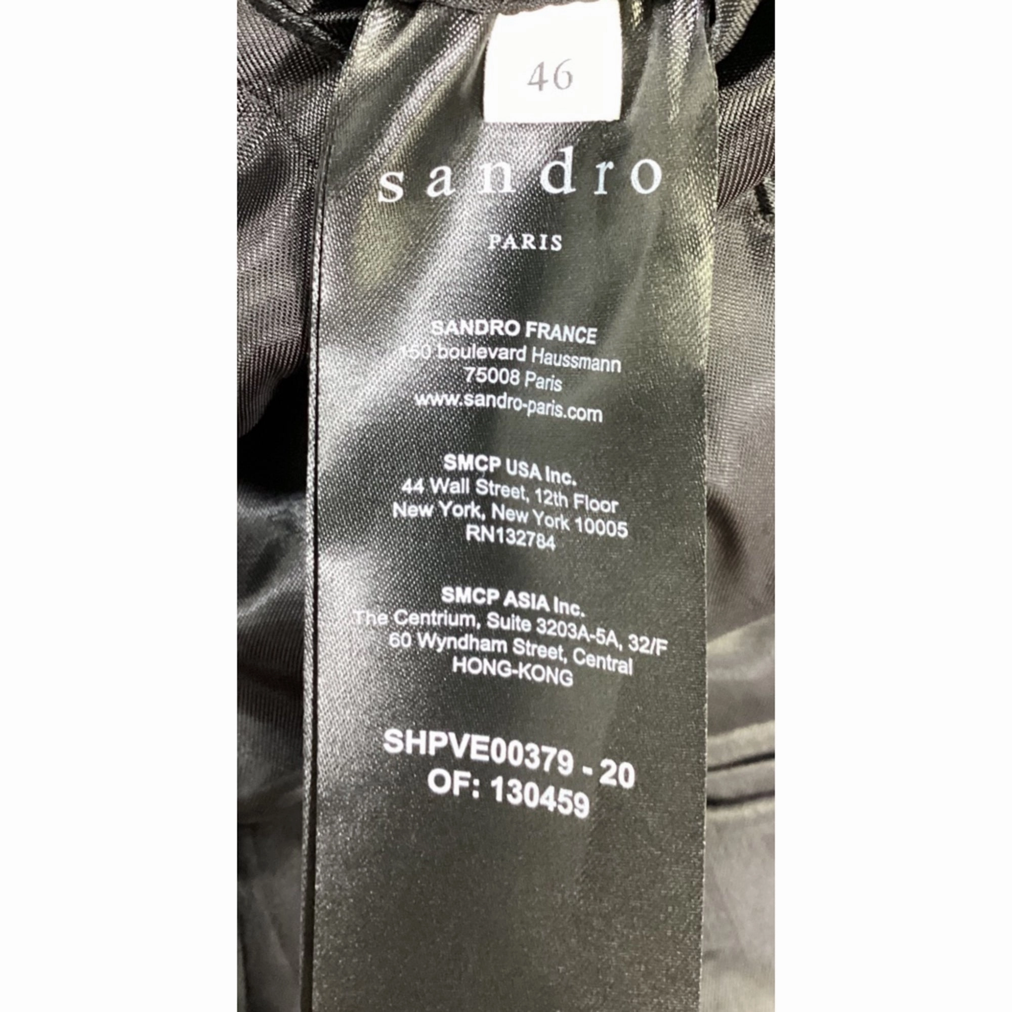 Sandro Paris Single-Breasted Blazer in Black Wool