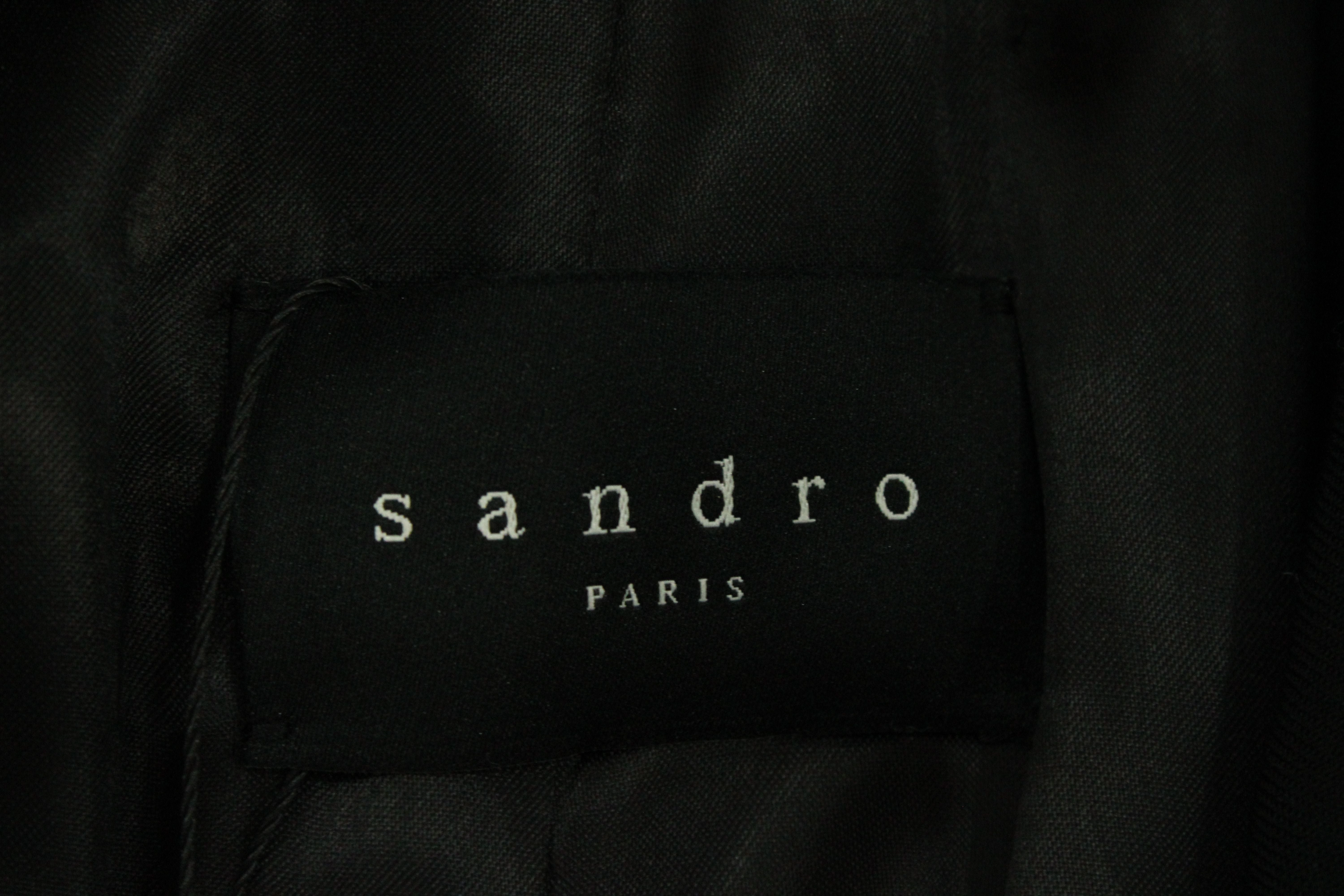 Sandro Suit Jacket in Black Wool