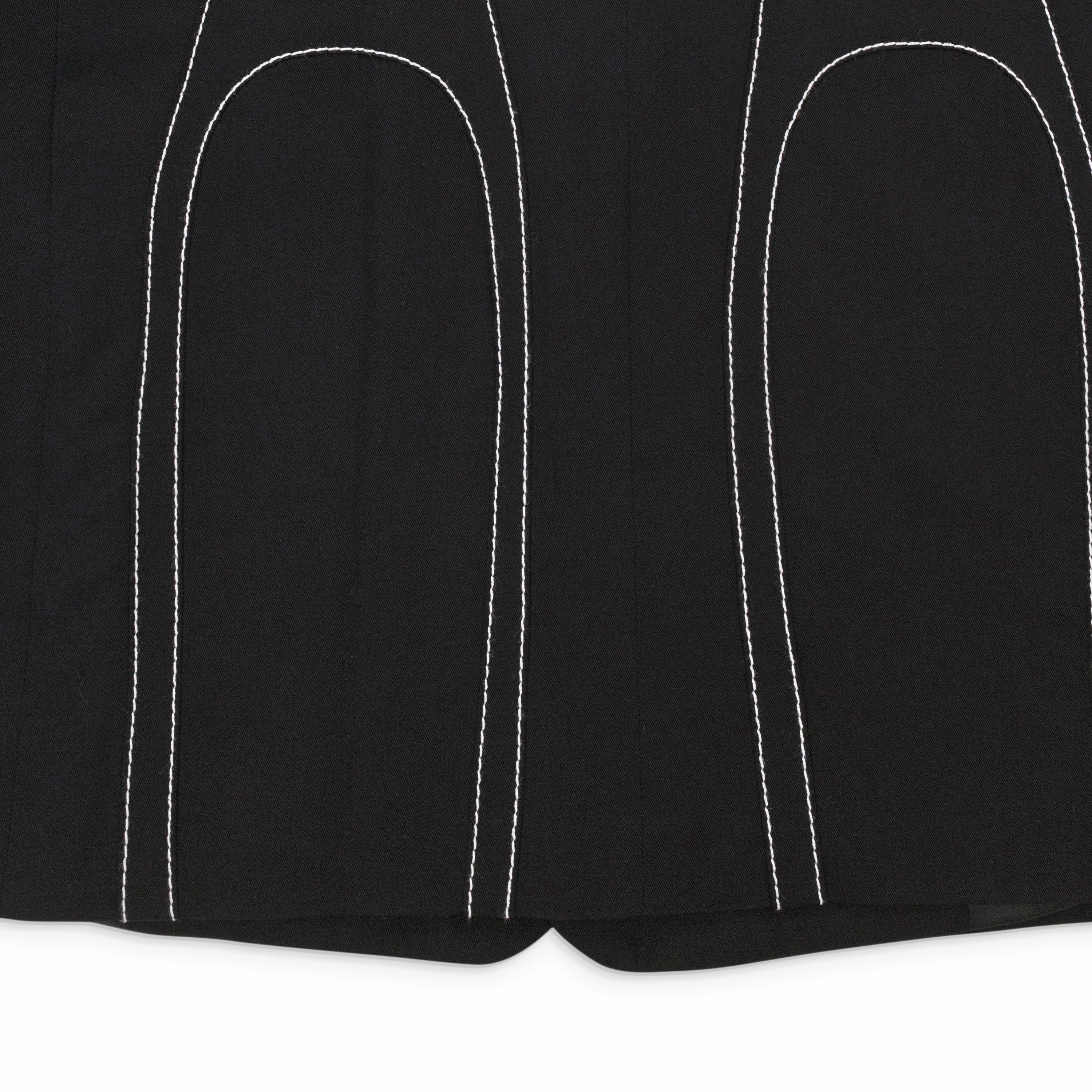 SAQI SINGLE-BREASTED WOOL BLACK SUIT JACKET