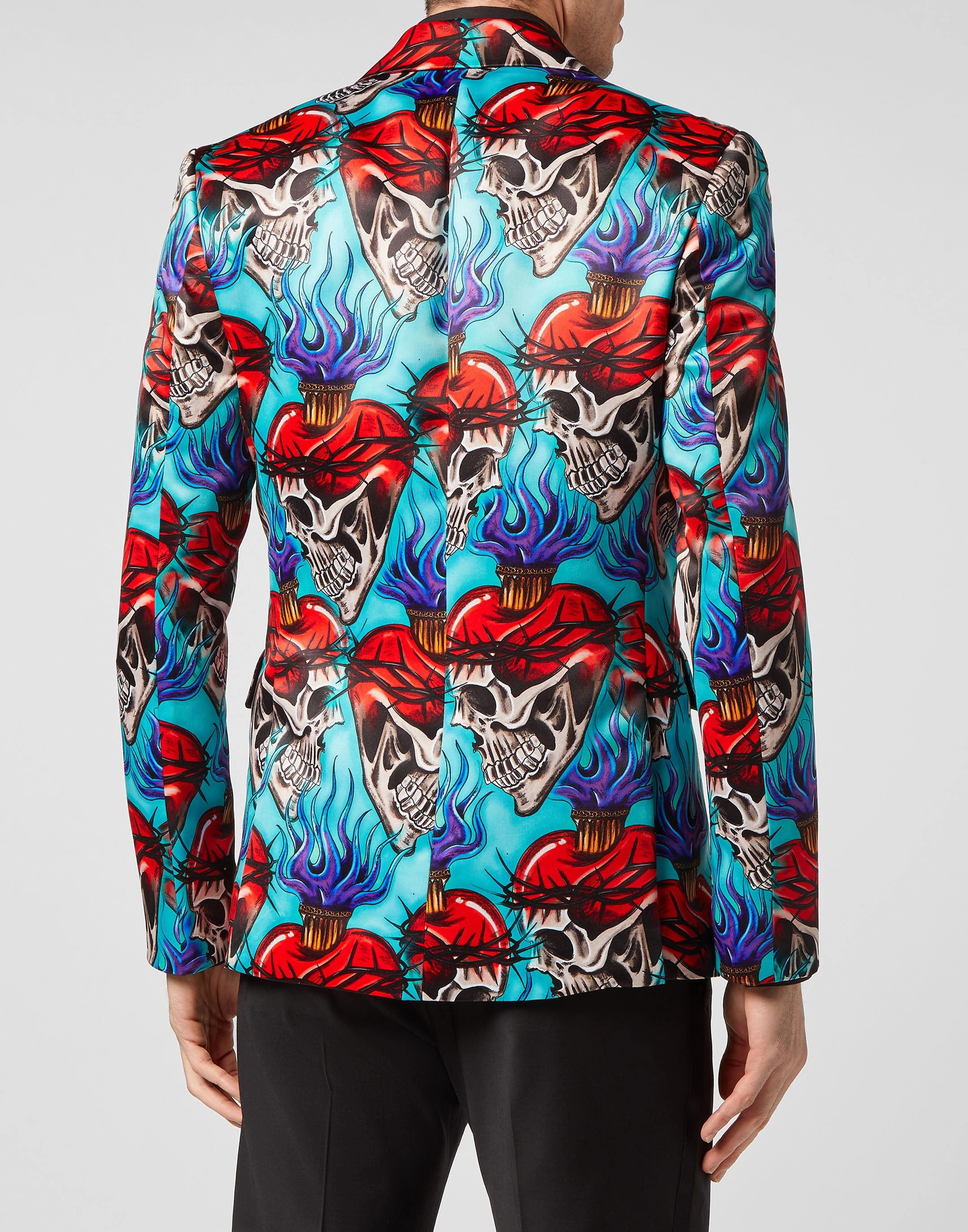 Satin Blazer Lord Fit Love Tattoo