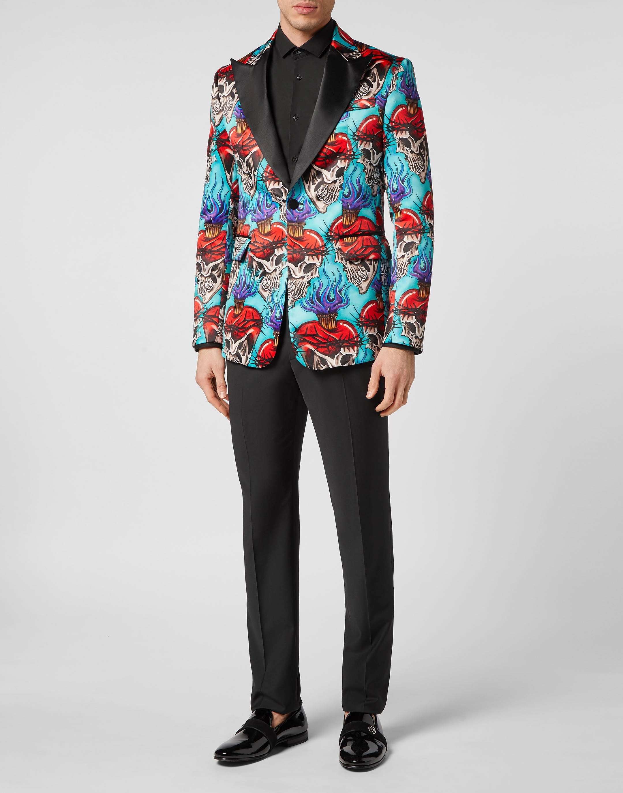 Satin Blazer Lord Fit Love Tattoo