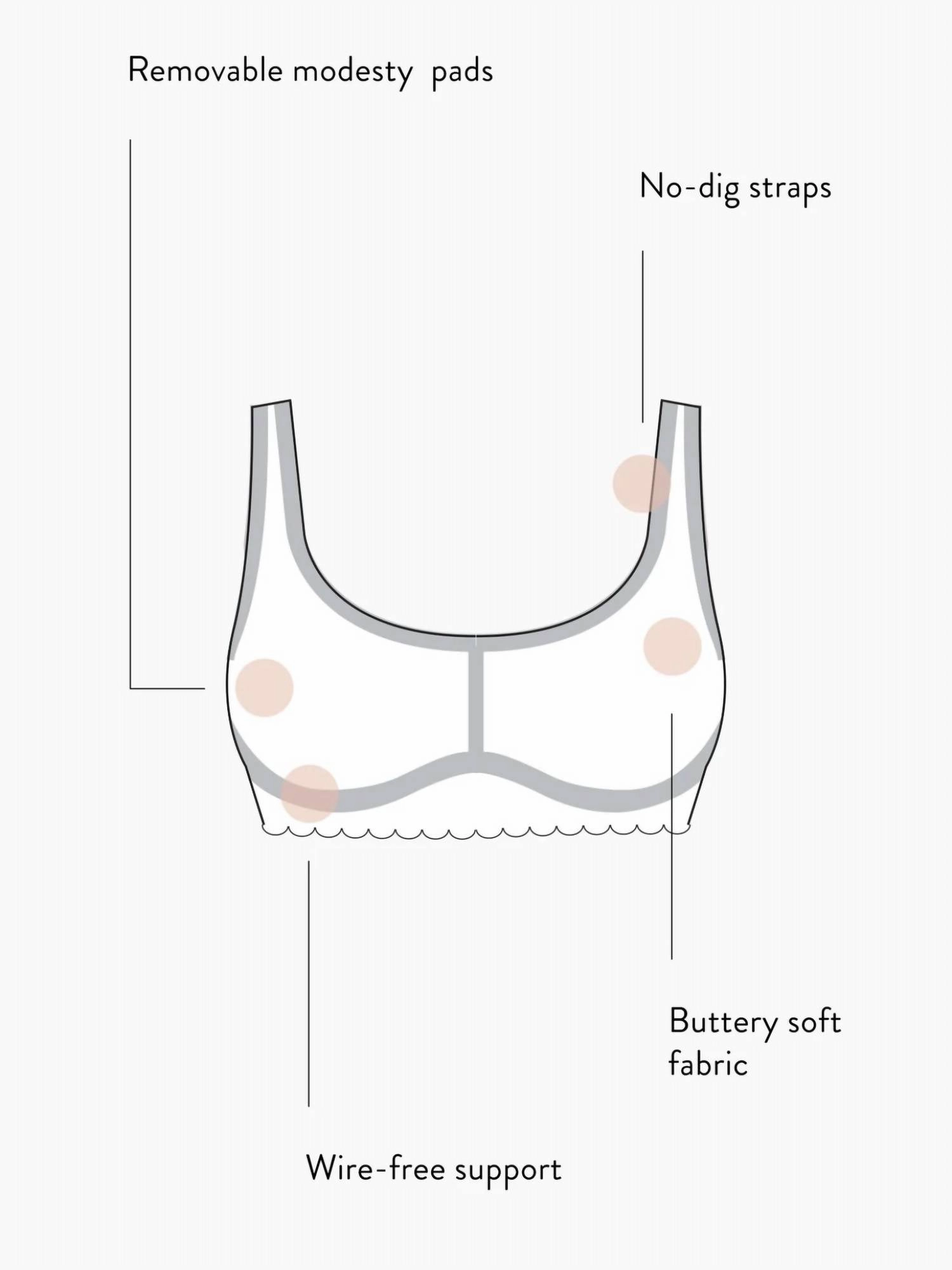 Scoop Neck Seamless Bra In Nude