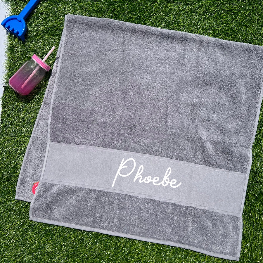 Script Name Beach & Bath Towel