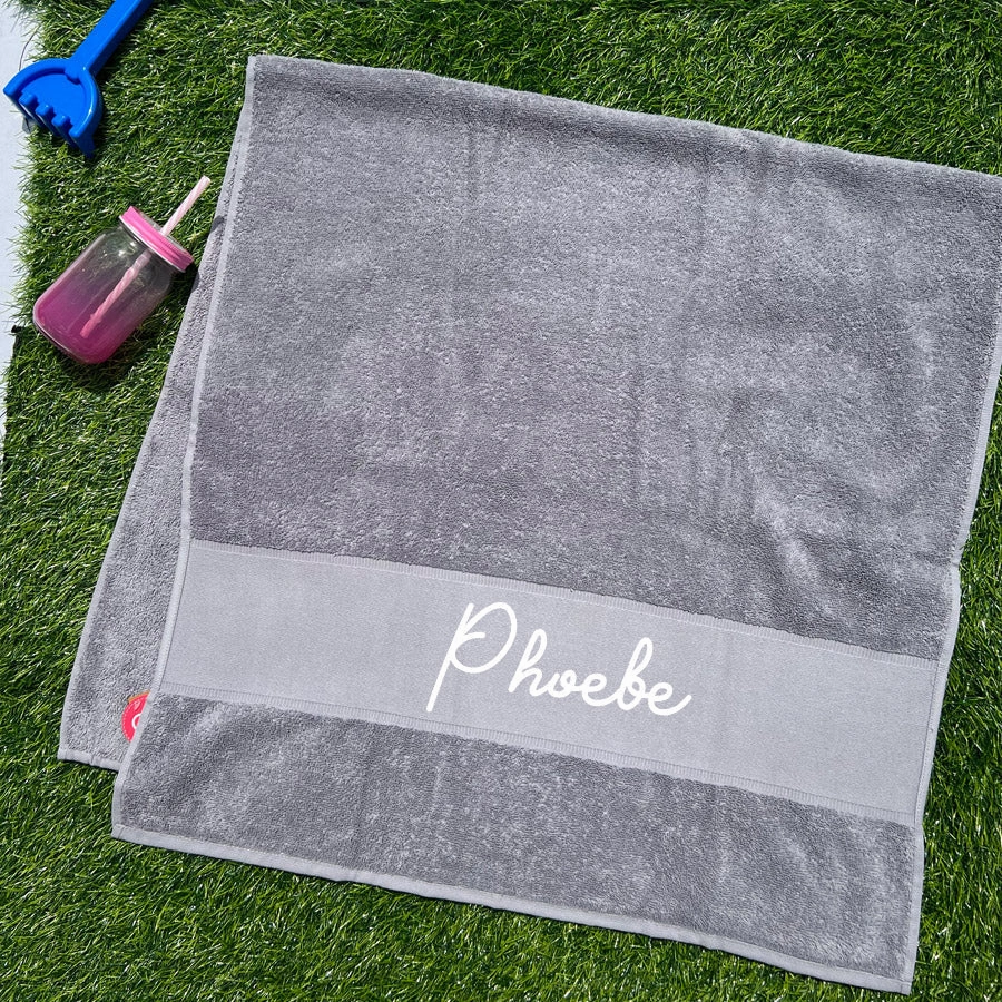 Script Name Beach & Bath Towel