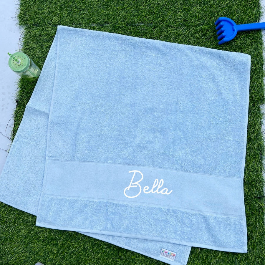 Script Name Beach & Bath Towel