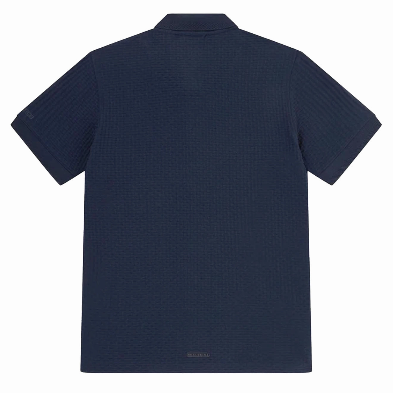 Sealskinz Stokesby SS Button Through Jacquard Polo Shirt Navy
