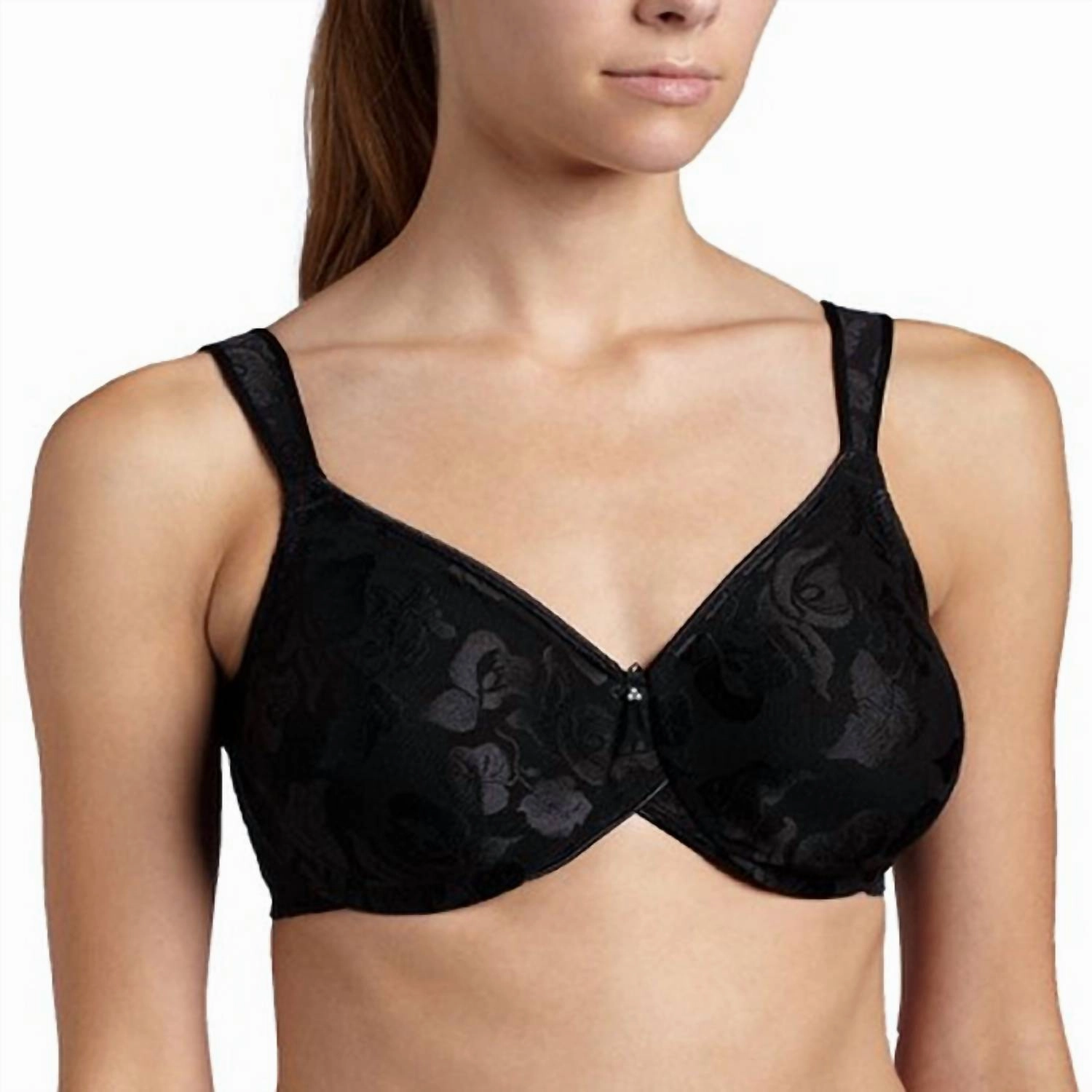 Seamless Full Figure Underwire Bra In Black