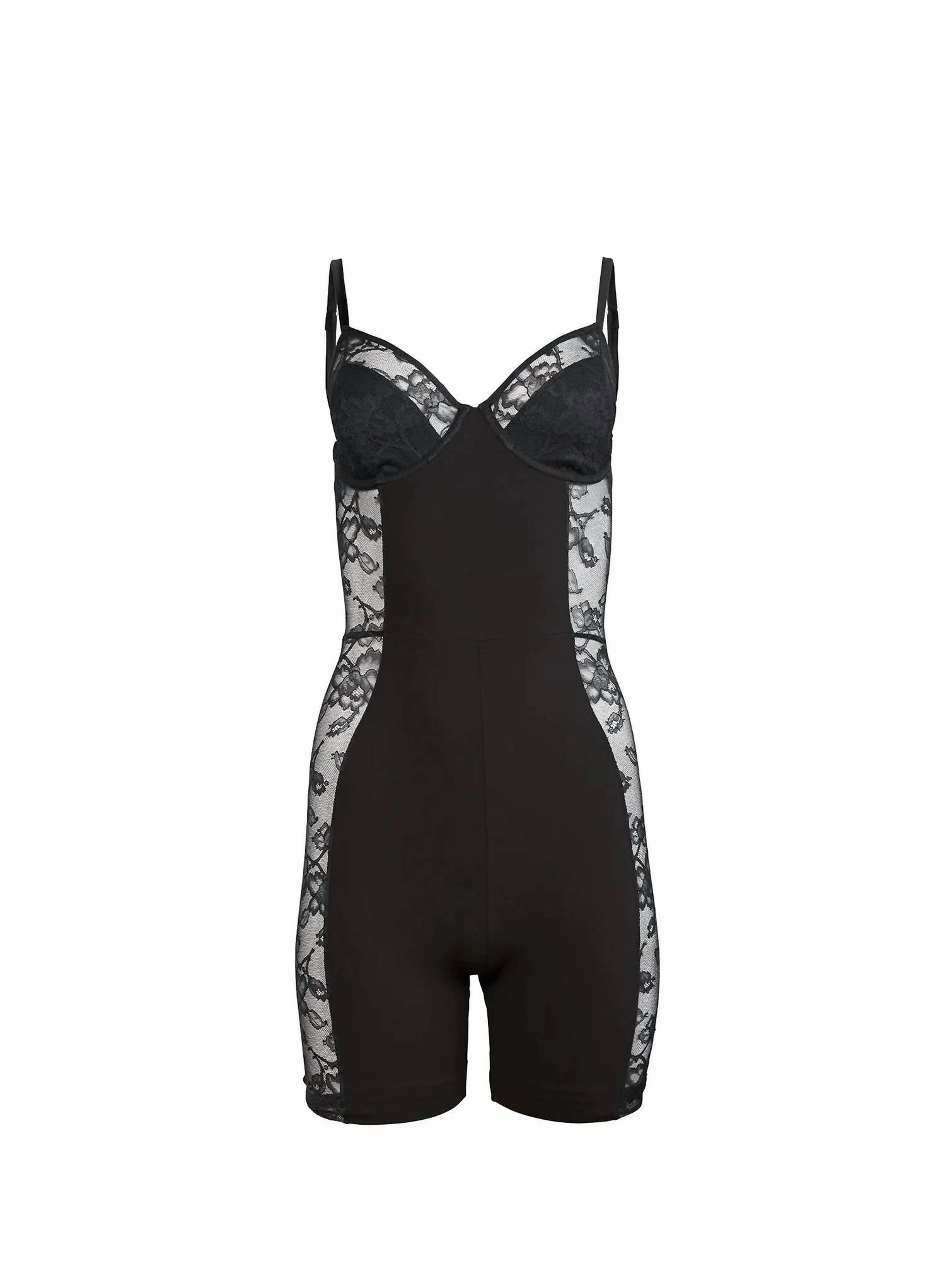 Short Catsuit In Black