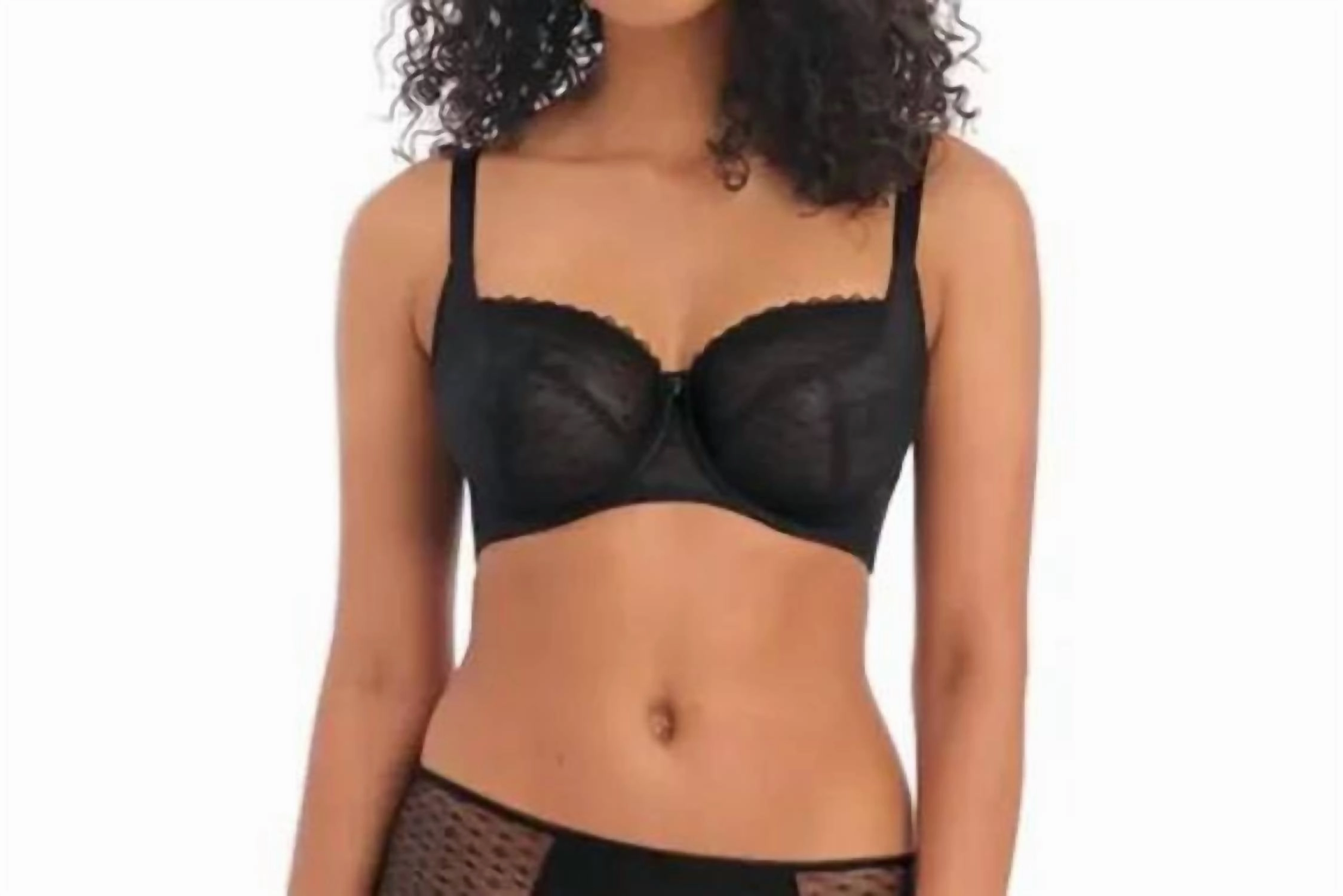 Signature Underwire Balcony Balconette Bra In Black