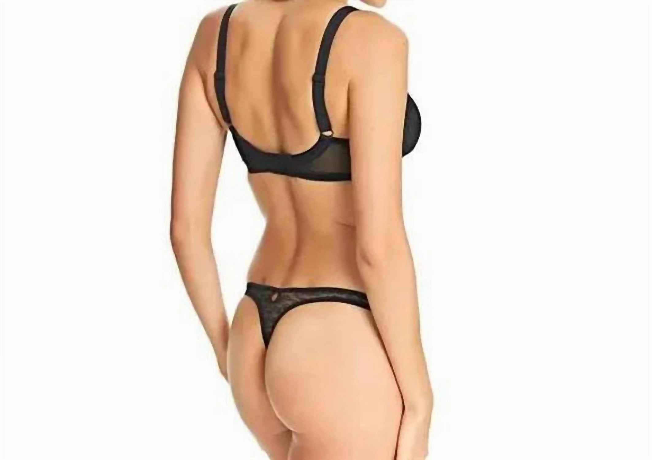 Signature Underwire Balcony Balconette Bra In Black