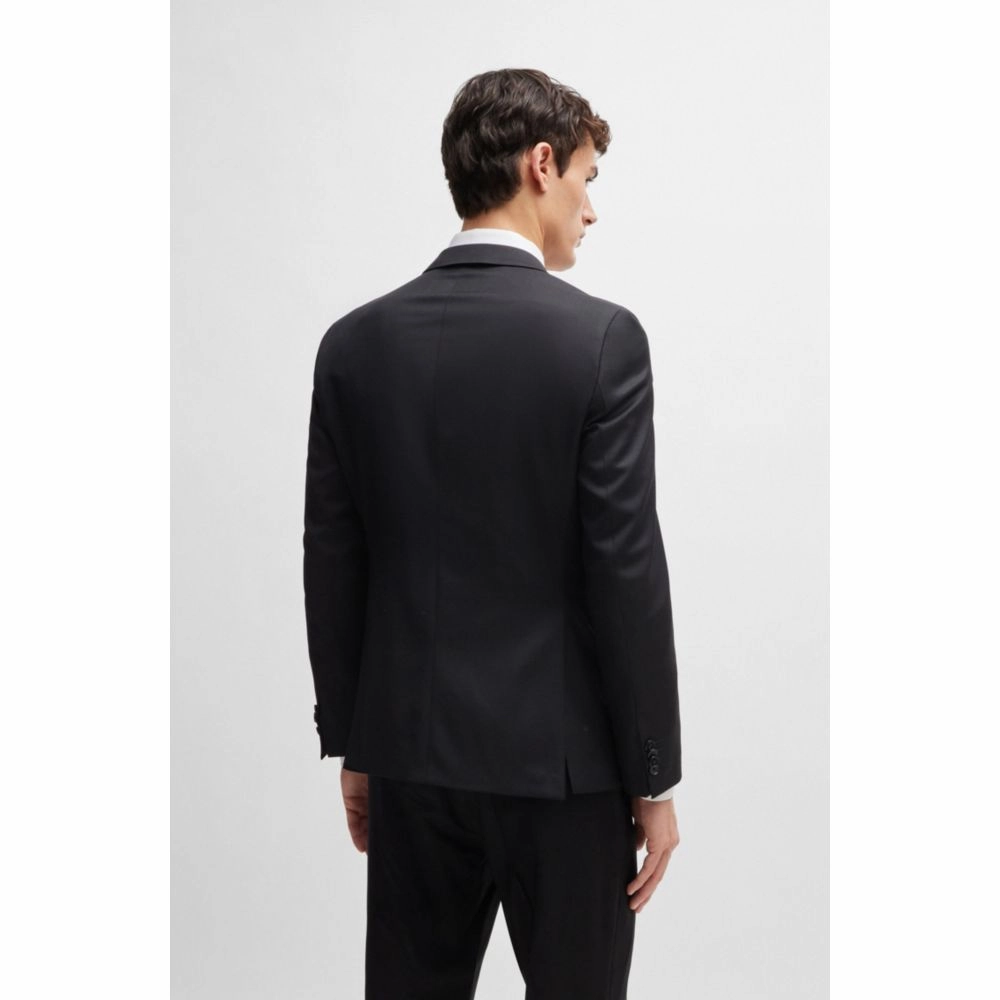 Single-breasted jacket in virgin-wool serge