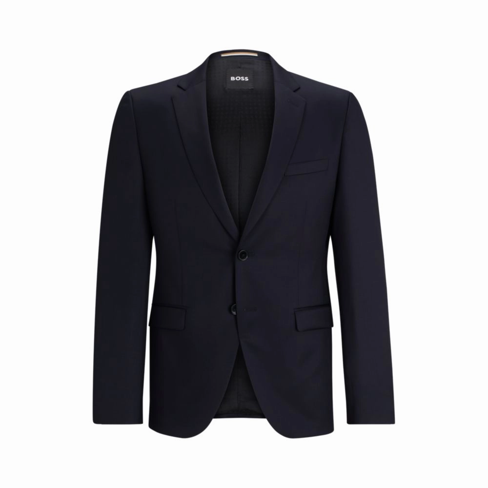 Single-breasted jacket in virgin-wool serge