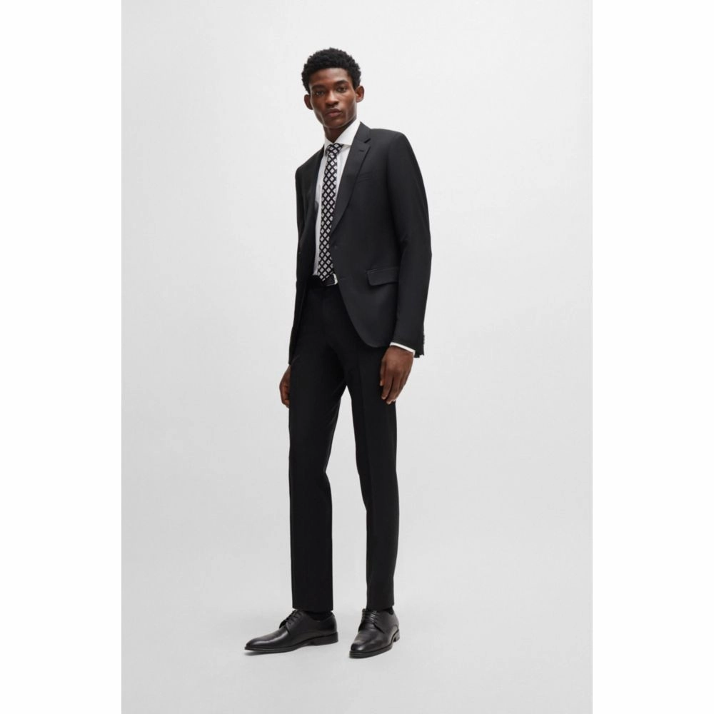 Single-breasted jacket in virgin-wool serge