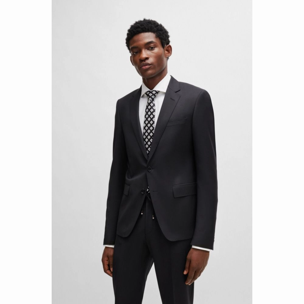 Single-breasted jacket in virgin-wool serge