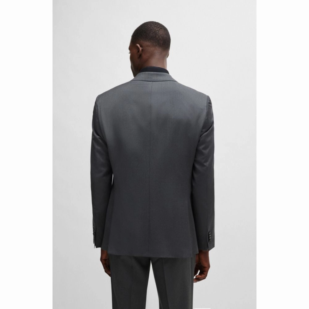Single-breasted jacket in virgin-wool serge