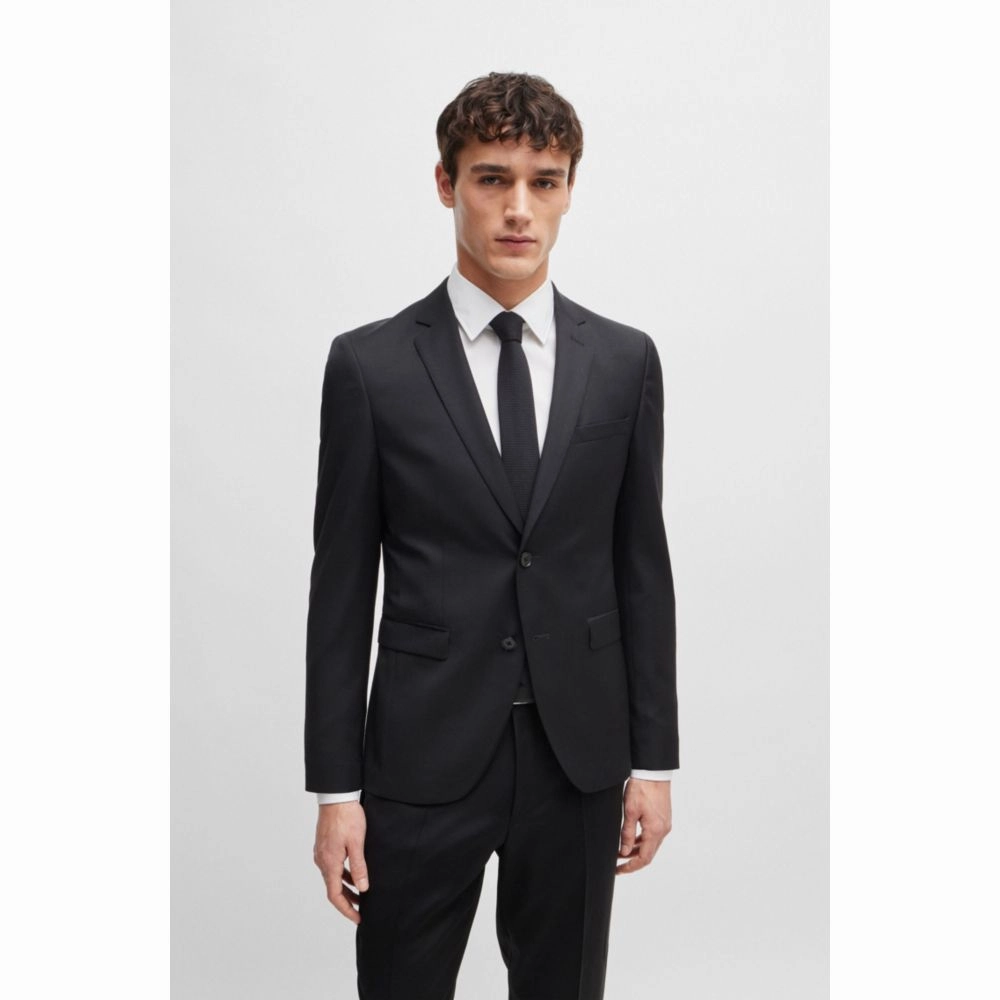 Single-breasted jacket in virgin-wool serge