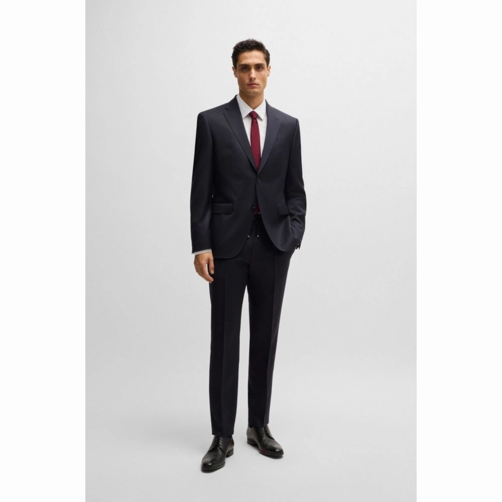 Single-breasted jacket in virgin-wool serge