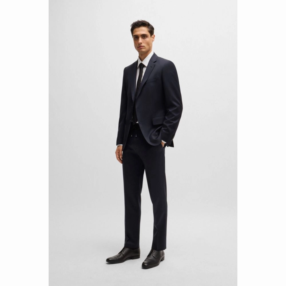 Single-breasted jacket in virgin-wool serge