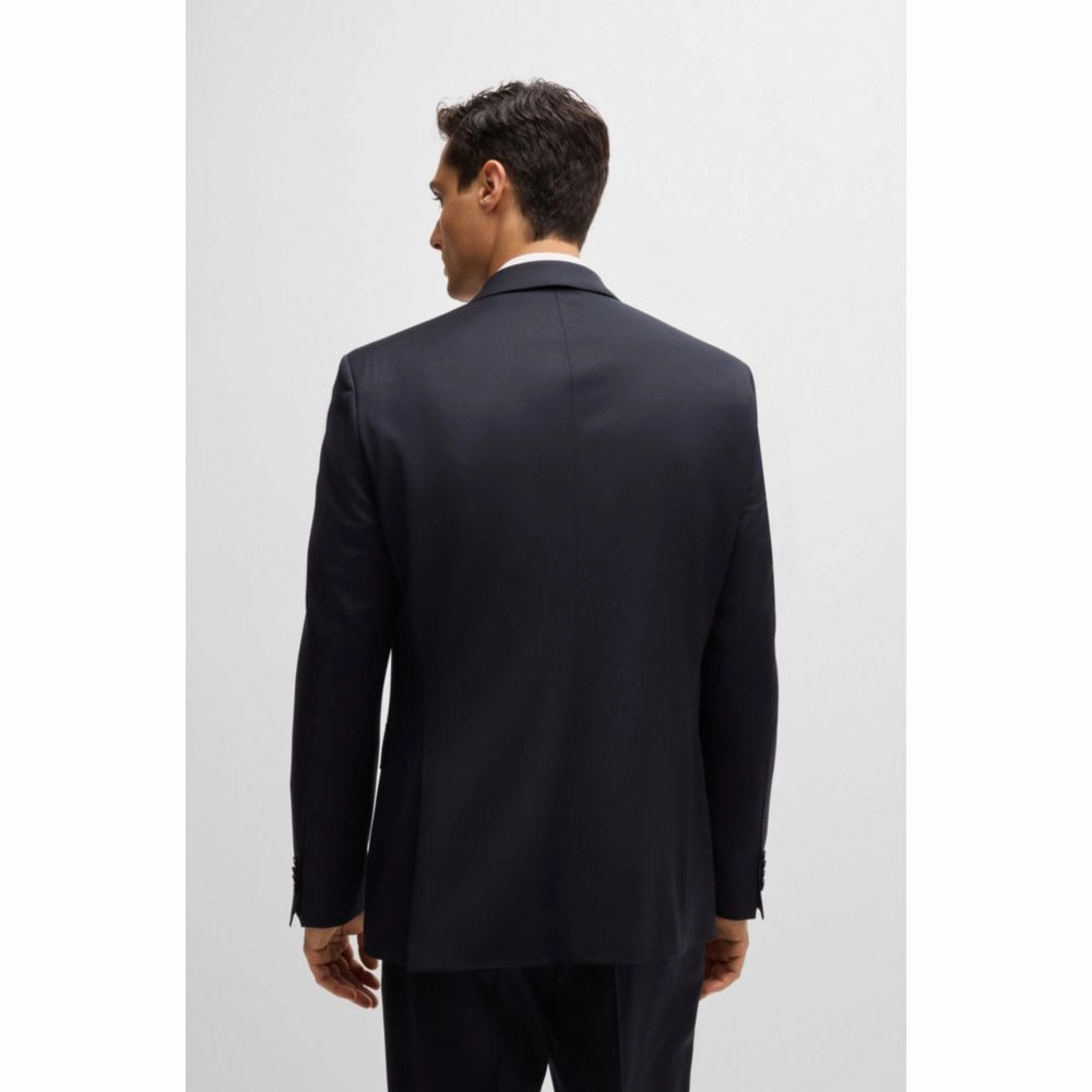 Single-breasted jacket in virgin-wool serge
