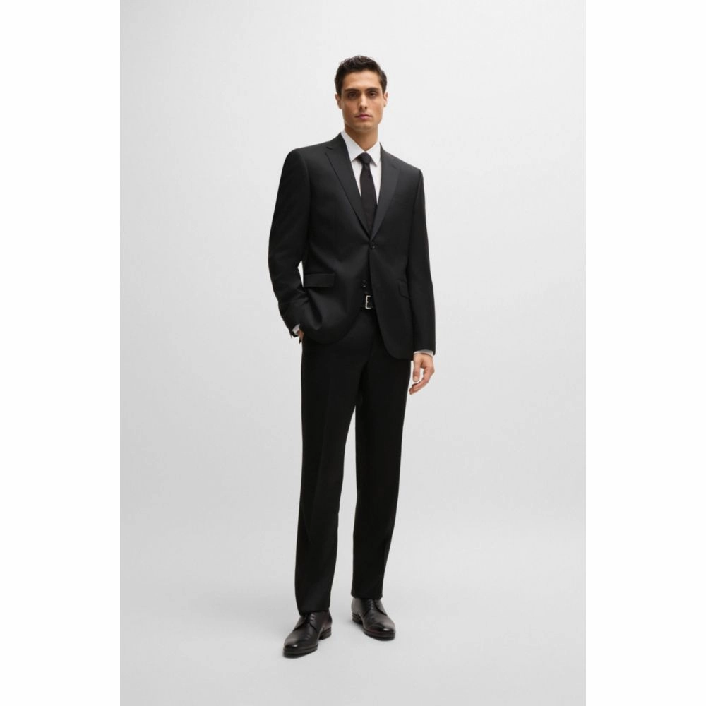 Single-breasted jacket in virgin-wool serge