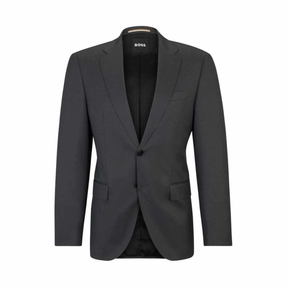 Single-breasted jacket in virgin-wool serge