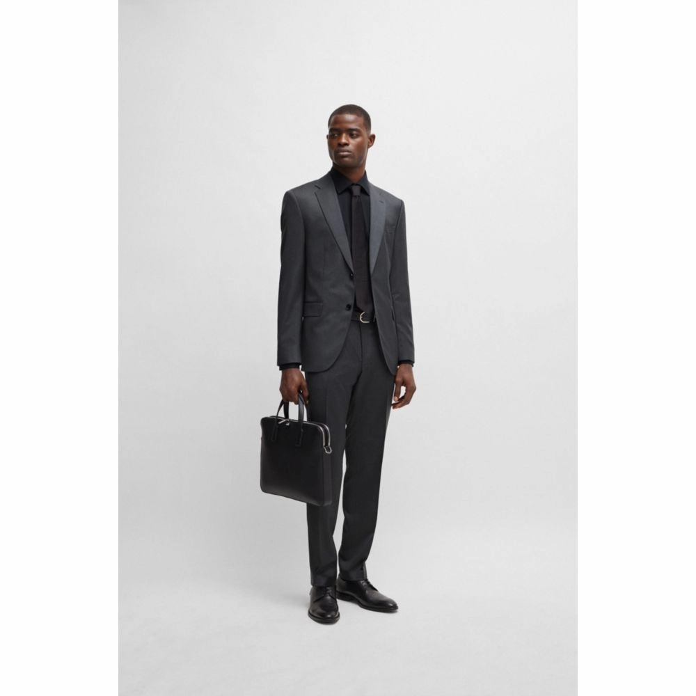 Single-breasted jacket in virgin-wool serge