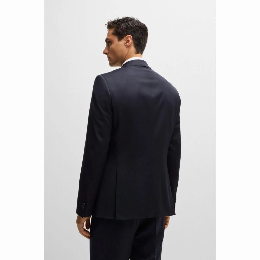 Single-breasted jacket in virgin-wool serge