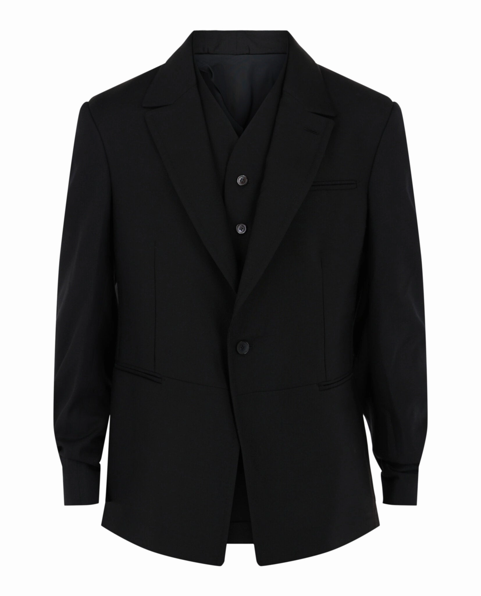 Single-Breasted Layered Blazer