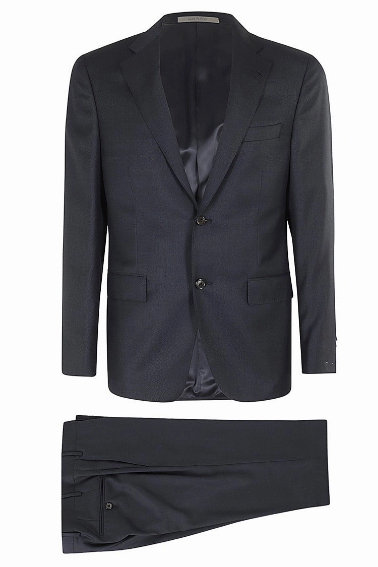 Single-Breasted Tailored Suit With Houndstooth Pattern