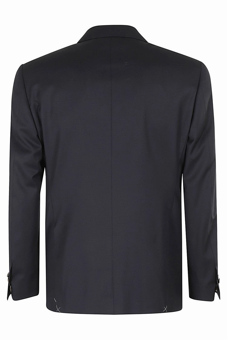 Single-Breasted Wool Twill Suit With Front Pockets