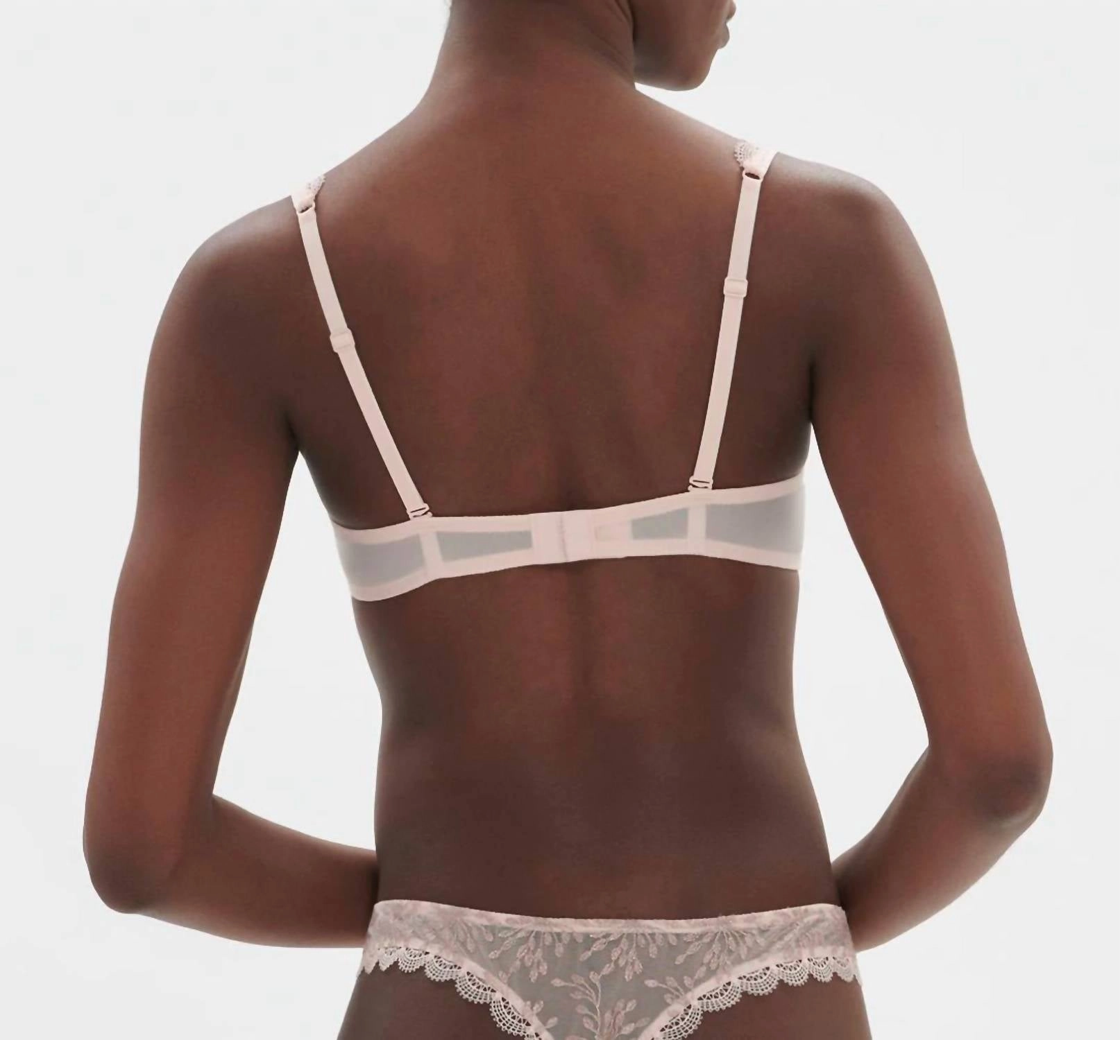 Singuliere Sheer Demi Bra In Petal Powder